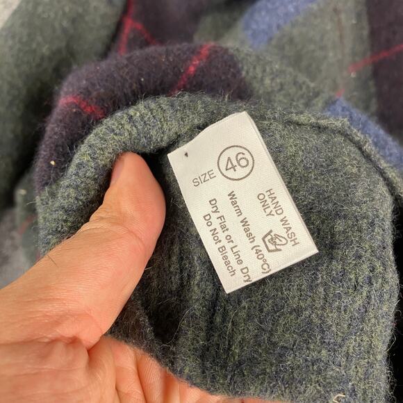 Peter Scott Sweater Mens Size 46 Green Argyle Wool Blend Pullover Knit Vintage - Picture 6 of 8